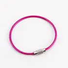 Fashion metal stainless steel cable wire keyring