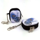 ZIPPER MINI METAL TIN COIN PURSE KEYCHAIN KEEPING PILL COIN