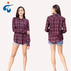 Low price hot selling top quality rayon european designer red blouses for women