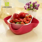 Wholesale Plastic Vegetable Fruit Storage Colander with Lid and Tray Bowl