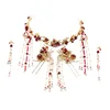 Golden Bridal Jewelry Wedding Accessories dragonfly shaped Hair Accessories Handmade Beaded Headdress