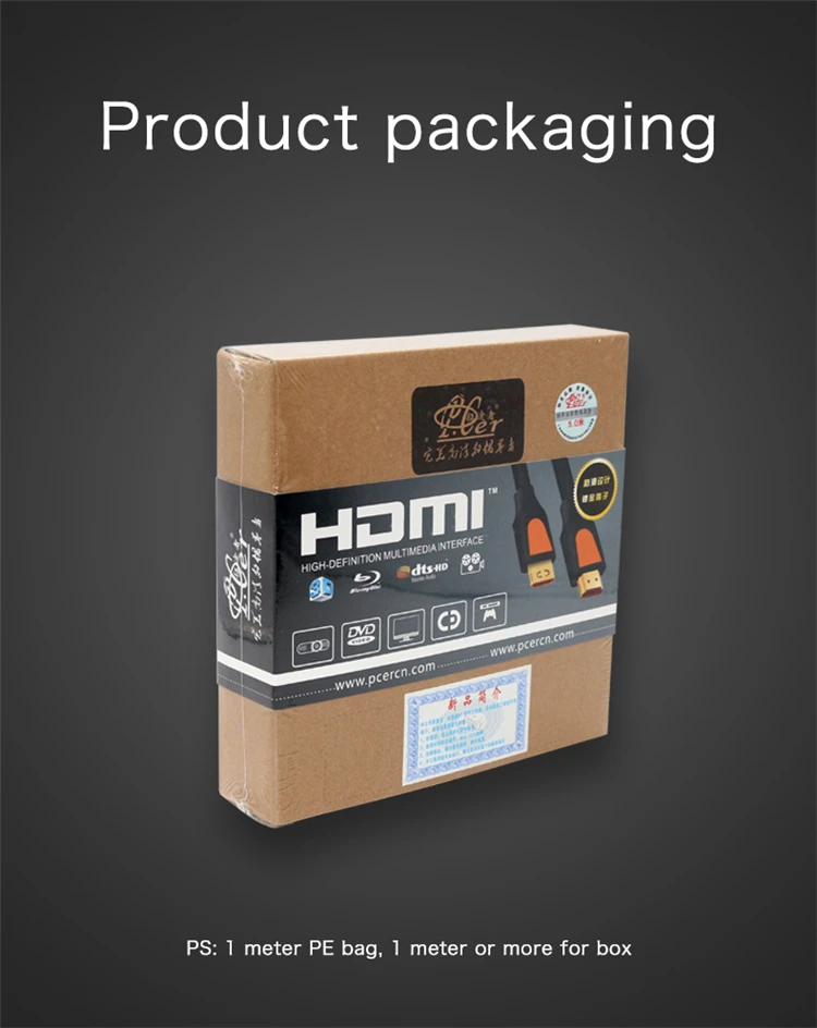 Male to Male Gold Plated High Speed HDMI Cable Support 3D 4K and 2160P 1080P - ANKUX.COM
