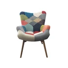 Modern durable Colored fabric dinning chair patchwork for home, living room