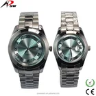 Silver alloy quartz auto date electronic western popular couple watches
