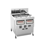 Commercial Electric Fryer Stainless Steel Potato Chips 2 Tanks 2 Baskets Electric Deep Fryer