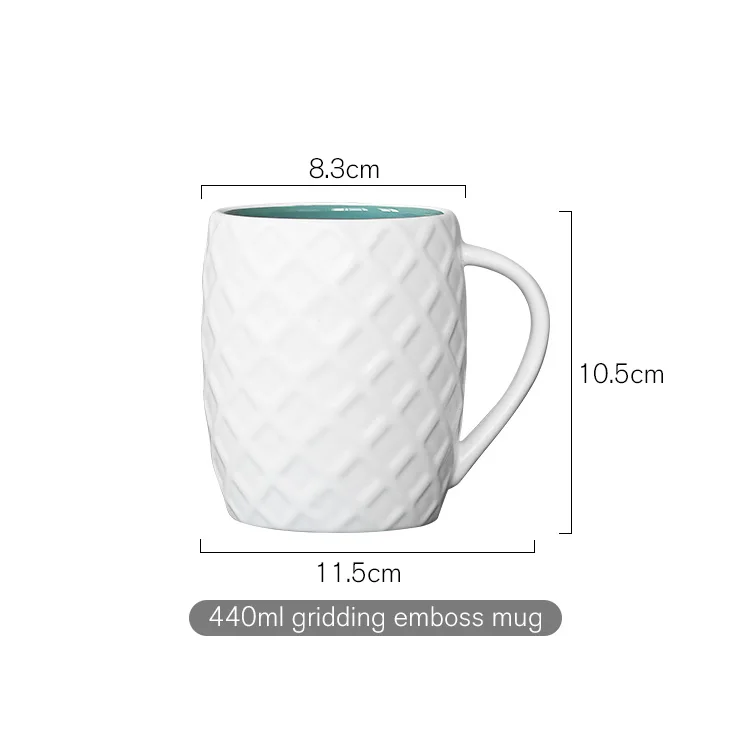 Hotel used porcelain ceramic official coffee / water souvenir mug with gridding.jpg