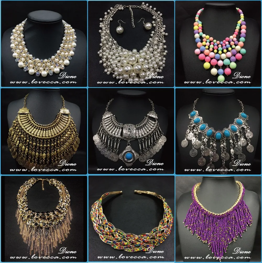 clear pearl and amder crystal beaded necklace