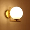 Art Deco Round glass drop brass Gold wall Lamp Sconce