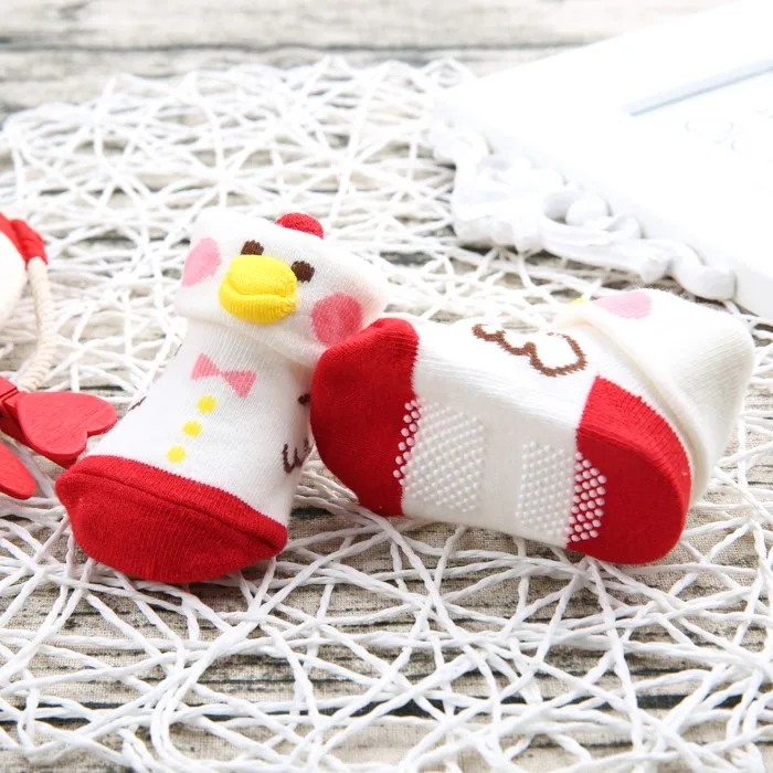 SHANXIN Wholesale Cute infant baby cotton socks baby socks anti slip 3d baby animal socks on sale
