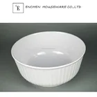 White Porcelain Bowls White Round Melamine Soup Bowl Dinnerware