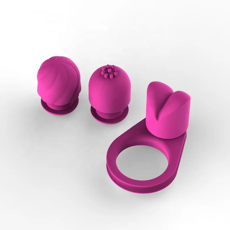 2019 neueste Design Männlichen Ring Vibration für Penis mit 3 Austauschbare Köpfe
