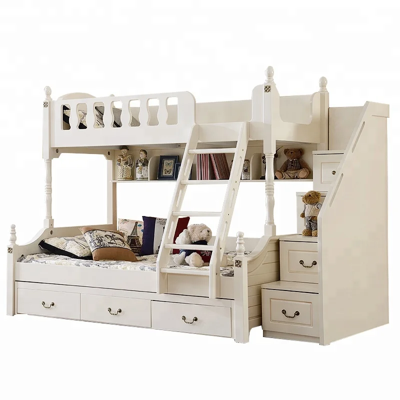Современная Деревянная кровать мебель 3 уровня детская кровать двухъярусная кровать для ребенка