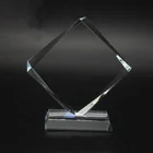 Wholesale blank crystal trophy Laser engraving supplies for custom crystal photo frame