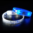 Text Customize Logo Concert Parties Gifts Wristband Glow in Dark Bracelet with Flashing LED