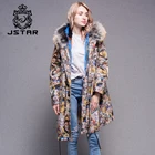 Hot Sale Factory Directly Hooded Padded Multi Color Parka Fur Down coats for women