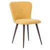 New Design Modern Fabric Seat Side Chair with Brushed Metal Legs for Home Dining Living Room Use