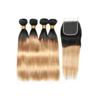 Hot selling virgin peruvian cuticle aligned straight hair extensions 10-28 inches virgin human hair weave with closure