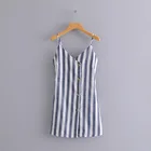 Wholesale cotton linen simple mini dresses women sexy summer clothing