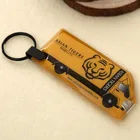 Promotion plastic mini led flashlight key ring reflective PVC LED keychain