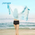 Fashion Seaside Beach Towel To Increase Chiffon Scarves Rose Print Scarf Vacation Bikini Shawl