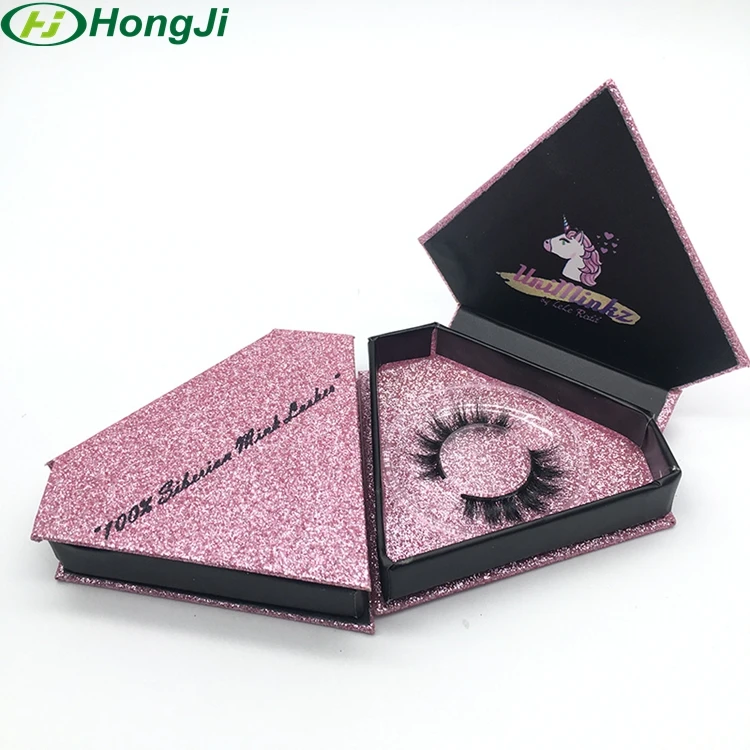 diamond eyelash box eyelash packaging box private label eyelash