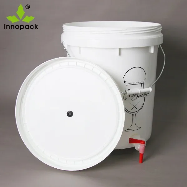 Seau En Plastique De Qualité Alimentaire 20l Avec Robinet Et Couvercle