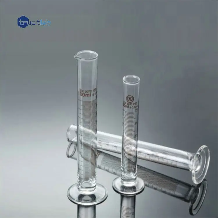 Usa a função de 100 ml 150 ml 250 ml 1000 ml de vidro cilindro de medição graduado plástico