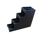 4 Tiers Cup & Lid Dispenser Coffee Condiment Organizer