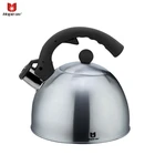 dishwasher safe whistling stainless steel kettle with soft touch handle