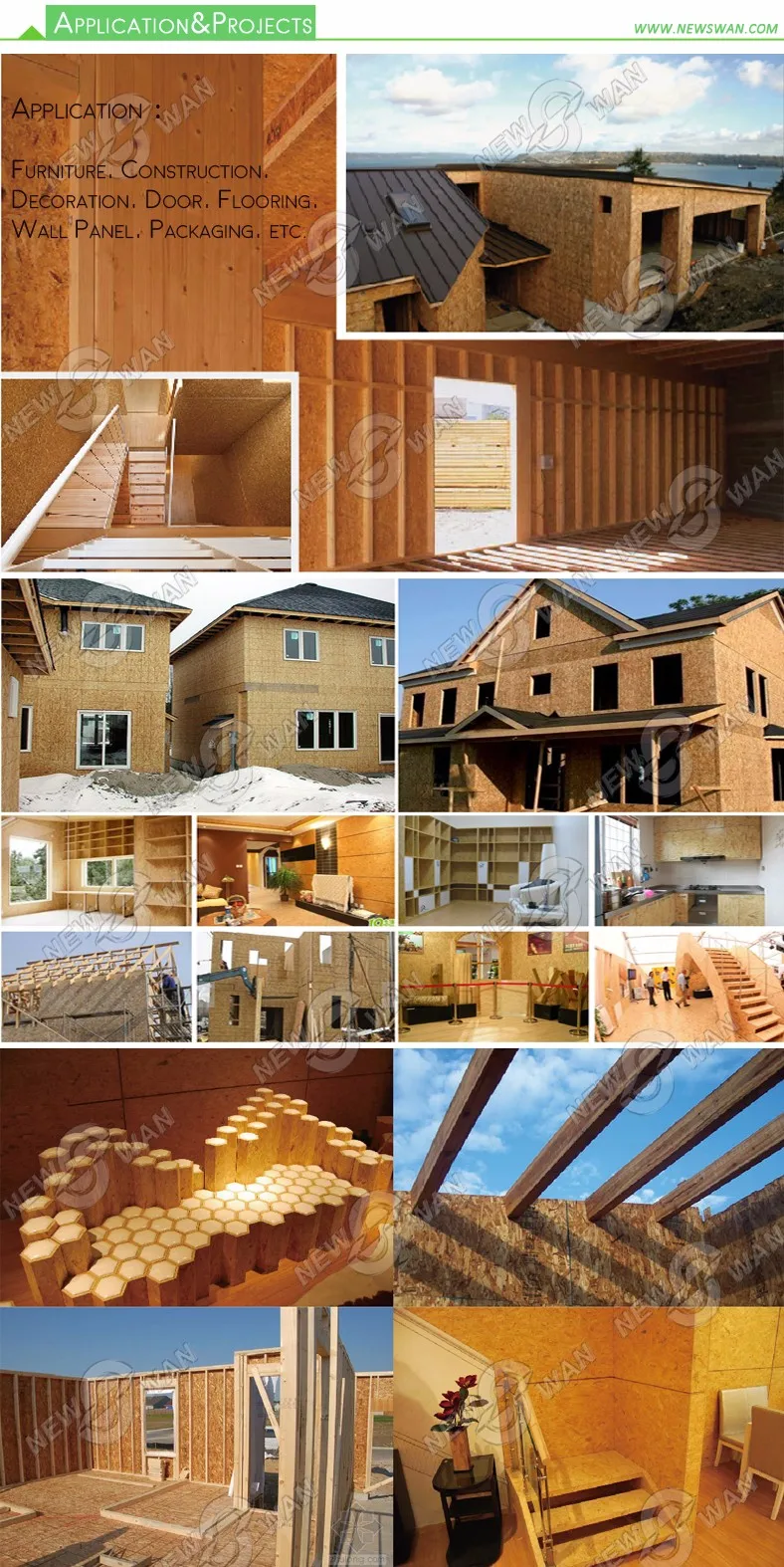 Mobili grade osb/pannello in legno osb prezzo pannelli di ...