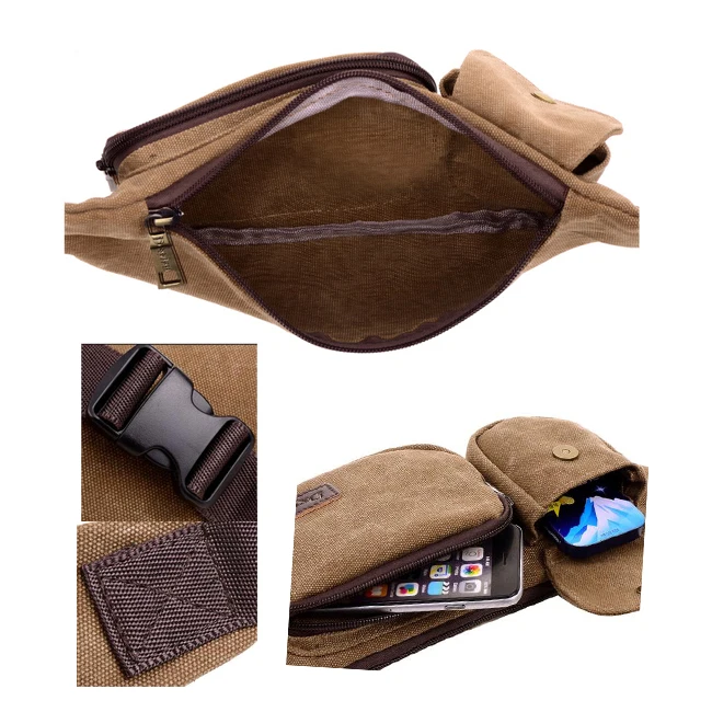 China cheap unisex custom fanny bag canvas travel fanny pack waist bag