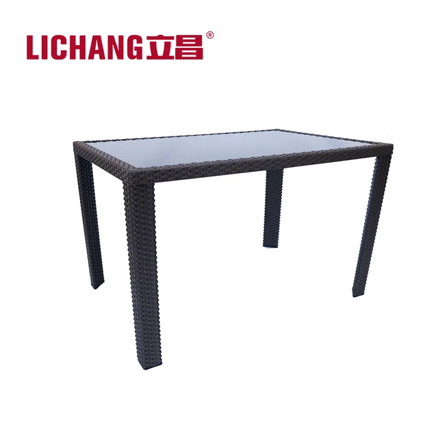 Hot Sale Popular Cheap Modern tempered glass Dining Table for outdoor
