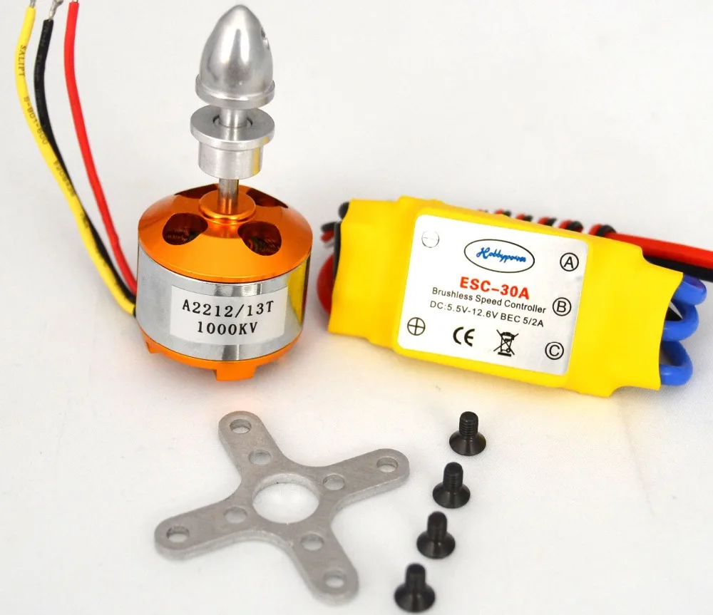 LHM028 A2212 1000KV Brushless Motor + 30A ESC for Multicopter 450 X525 Quadcopter