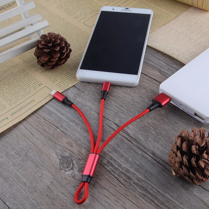 BSCI Shenzhen Factory 3 in 1 Flat usb charger cable android, Type C - ANKUX.COM