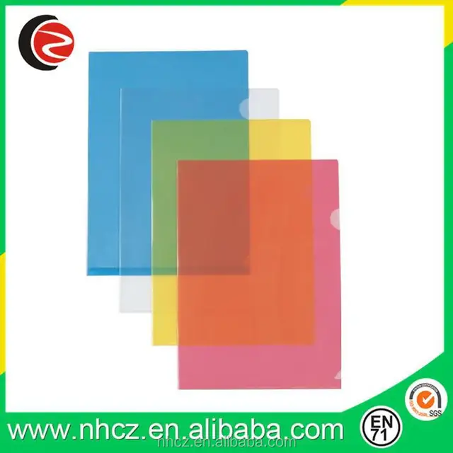 stationery transparent color l pp file folder