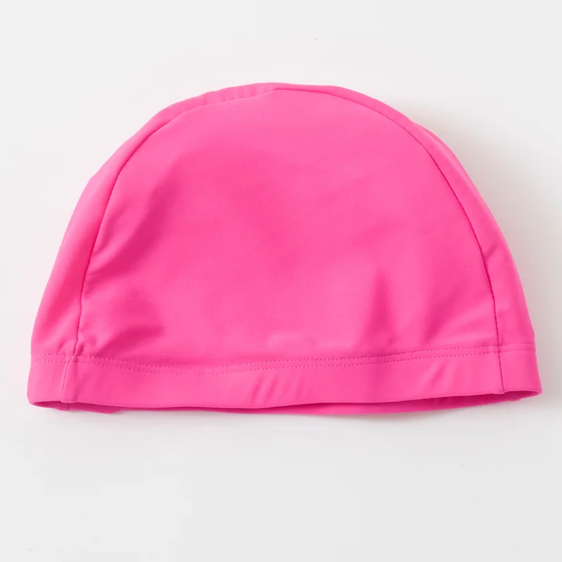 Men's and women's universal solid color swimming cap polyamide fabric soft and comfortable swimming cap