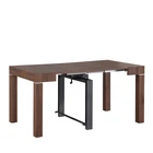 European Dining Room Furniture Space Saving Transforming Folding Extendable Wooden Dining Table Set