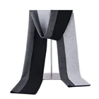 Fashion arab mens long soft cotton wool scarf winter warm designer shawl