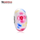 LZESHINE Wholesale Italy Murano Glass Beads 925 Sterling Silver Beads for Jewelry Making PDGB0001-16