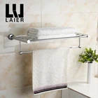Bathroom Stainless Steel Two Tier Wire Towel Shelf Chrome Towel Rack Hotel shelf