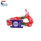 programmable NFC wristband QR code rfid wristbands member ID chip event wristband with logo