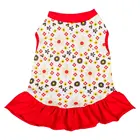 Fancy Lovely Dog Clothes T-Shirt With Ruffle Polo Dress For Dog