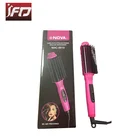 2019new fast 2 in 1 hair straightener curler ceramic hair straightener brush