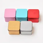 Food safe multiple colored rectangular metal tin box for tea