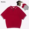 Wholesale striped rugby polo shirt no label clothing many colors for man