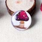 Custom 14mm 16mm Colored mushroom cheap photo glass cabochon