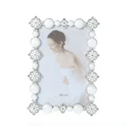 Metal Wedding Pictures Frame of Diamonds Enrusted for Home Decors