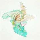 Custom scarf printing services double sided 100% silk shawl scarf