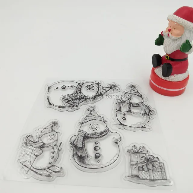 craft scrapbook handmade tags gifts christmas snowman rubber