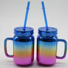 Cup with Handle Kids Drink Bottle BPA 17oz Mug Beach Wholesale Rainbow Water Bottle